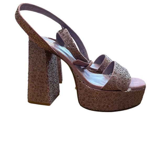 Revolve Larroude Dolly Crystal-Embellished Platform Ankle-Strap Sandals - Picture 8 of 9